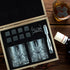 Classic Crystal Whisky Glasses & Stones Box Set